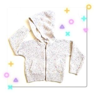 GAP Speckled Zipped Hooded Sweater (Size 5)